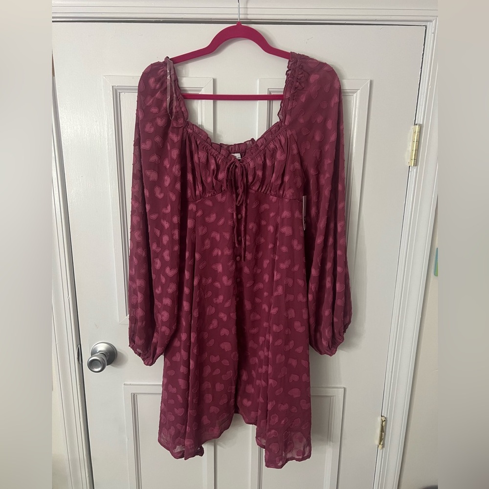 Long sleeve fit and flare dress